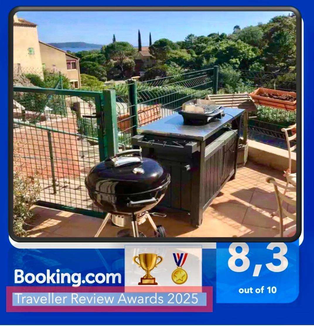 Cavalaire Sea View Cottage: Equipped for 4 with Pool, A/C, Wi-Fi & Bikes Exterior photo